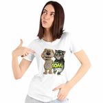 Fashion, accesorii si bijuterii - Femei - Imbracaminte femei - Tricouri si topuri femei - Tricou Femei Ben Talking Tom Best Friends, alb, marime S - Infinity.ro