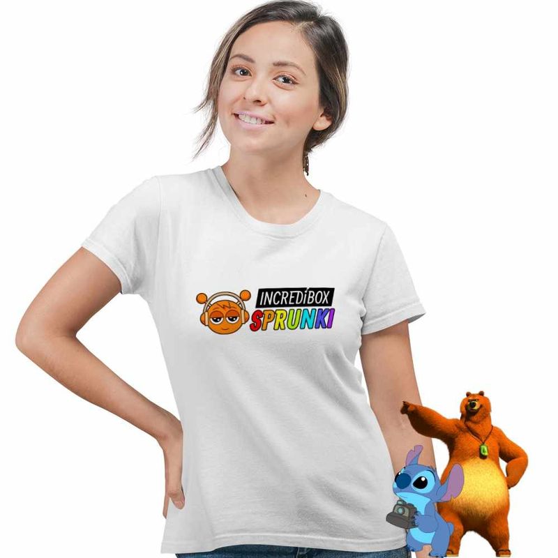 Fashion, accesorii si bijuterii - Femei - Imbracaminte femei - Tricouri si topuri femei - Tricou Femei Sprunki Incredibox Music Game, alb, marime 2XL - Infinity.ro