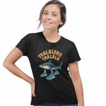 Fashion, accesorii si bijuterii - Femei - Imbracaminte femei - Tricouri si topuri femei - Tricou Femei Tralalero Tralala Shark Italian Meme Brainrot Brain Rot, negru, marime L - Infinity.ro