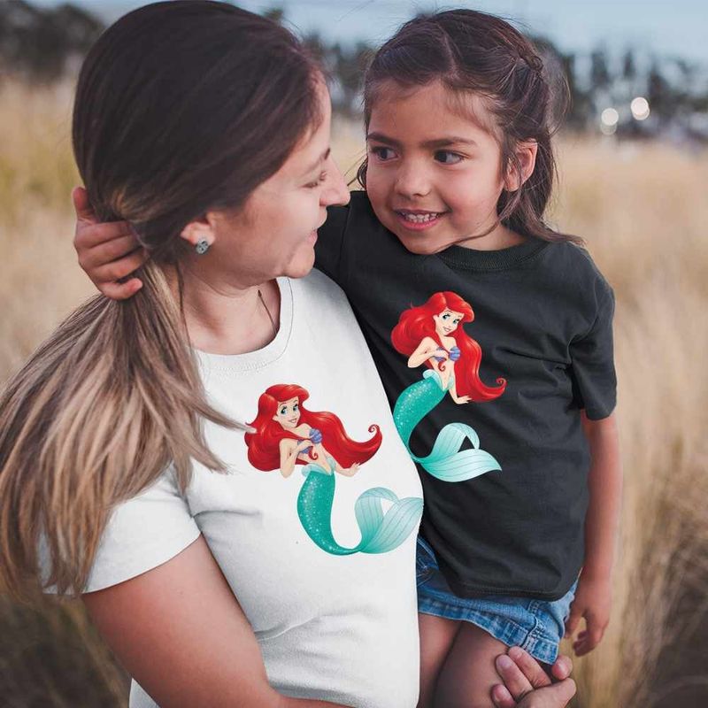 Fashion, accesorii si bijuterii - Femei - Imbracaminte femei - Tricouri si topuri femei - Tricou Femei Little Mermaid Ariel Printesa, negru, marime 3XL - Infinity.ro