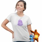 Fashion, accesorii si bijuterii - Femei - Imbracaminte femei - Tricouri si topuri femei - Tricou Femei Squishmallows Caracatita, alb, marime L - Infinity.ro