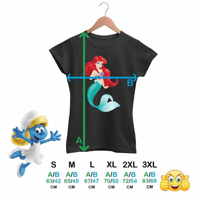 Fashion, accesorii si bijuterii - Femei - Imbracaminte femei - Tricouri si topuri femei - Tricou Femei Little Mermaid Ariel Printesa, negru, marime 3XL - Infinity.ro