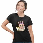 Fashion, accesorii si bijuterii - Femei - Imbracaminte femei - Tricouri si topuri femei - Tricou Femei Labubu Bathroom Cada, negru, marime 3XL - Infinity.ro