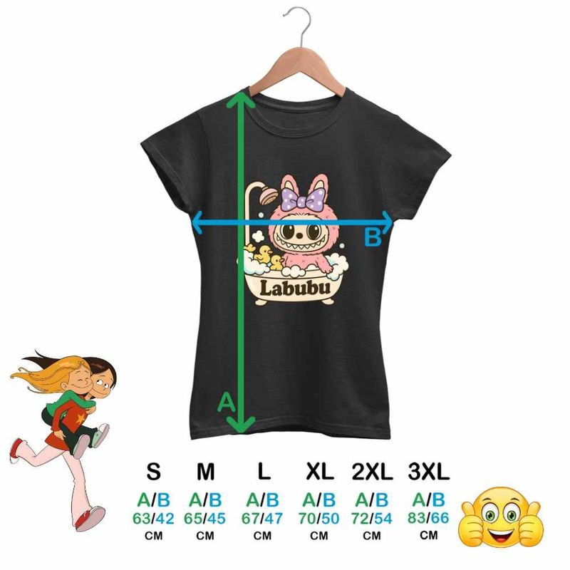 Fashion, accesorii si bijuterii - Femei - Imbracaminte femei - Tricouri si topuri femei - Tricou Femei Labubu Bathroom Cada, negru, marime 3XL - Infinity.ro