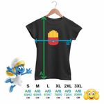 Fashion, accesorii si bijuterii - Femei - Imbracaminte femei - Tricouri si topuri femei - Tricou Femei Squishmallows Cartofi Prajiti, negru, marime S - Infinity.ro