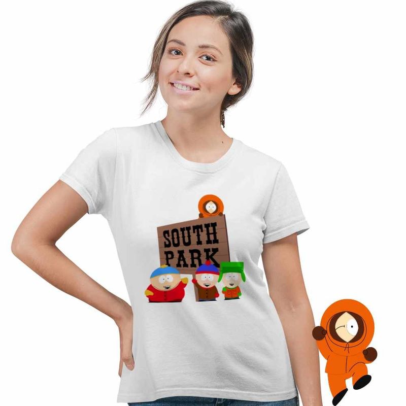 Fashion, accesorii si bijuterii - Femei - Imbracaminte femei - Tricouri si topuri femei - Tricou Femei South Park Aventuri Urbane, alb, marime S - Infinity.ro