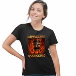 Fashion, accesorii si bijuterii - Femei - Imbracaminte femei - Tricouri si topuri femei - Tricou Femei Italia Cappuccino Assassino Brainrot, negru, marime 3XL - Infinity.ro