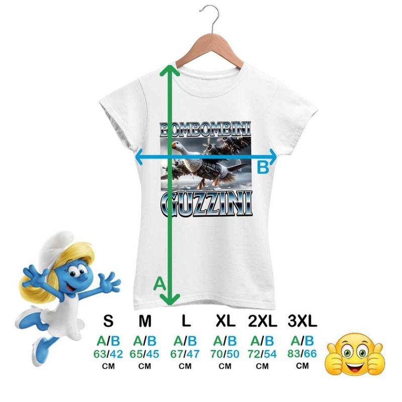 Fashion, accesorii si bijuterii - Femei - Imbracaminte femei - Tricouri si topuri femei - Tricou Femei Bombombini Guzzini Italian Meme Brainrot Brain Rot, alb, marime S - Infinity.ro