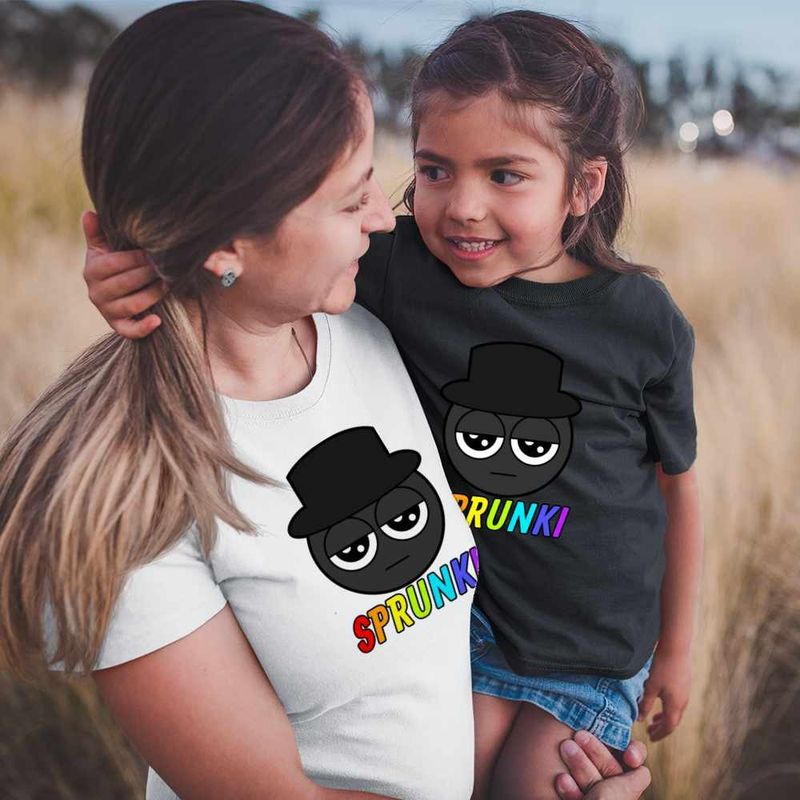 Fashion, accesorii si bijuterii - Femei - Imbracaminte femei - Tricouri si topuri femei - Tricou Femei Sprunki Black Music Game, negru, marime XL - Infinity.ro