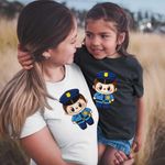 Fashion, accesorii si bijuterii - Femei - Imbracaminte femei - Tricouri si topuri femei - Tricou Femei Labubu Politist, negru, marime XL - Infinity.ro