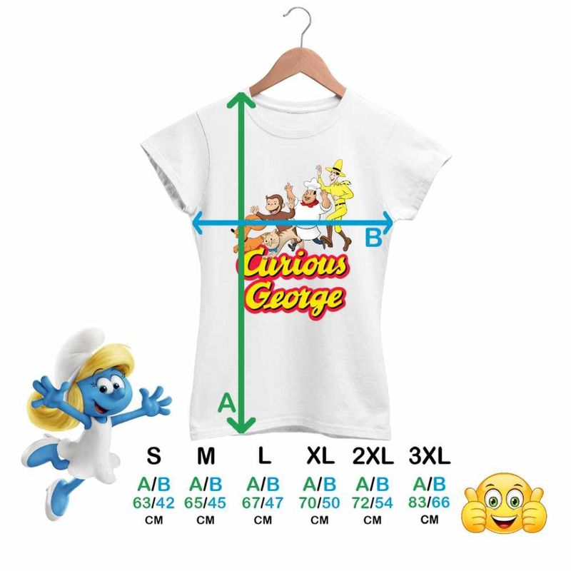 Fashion, accesorii si bijuterii - Femei - Imbracaminte femei - Tricouri si topuri femei - Tricou Femei Curious George Gradina Zoologica Cimpanzeu, alb, marime XL - Infinity.ro