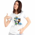 Fashion, accesorii si bijuterii - Femei - Imbracaminte femei - Tricouri si topuri femei - Tricou Femei Paw Patrol Strumfii Strumfita Baby Stumf, alb, marime S - Infinity.ro