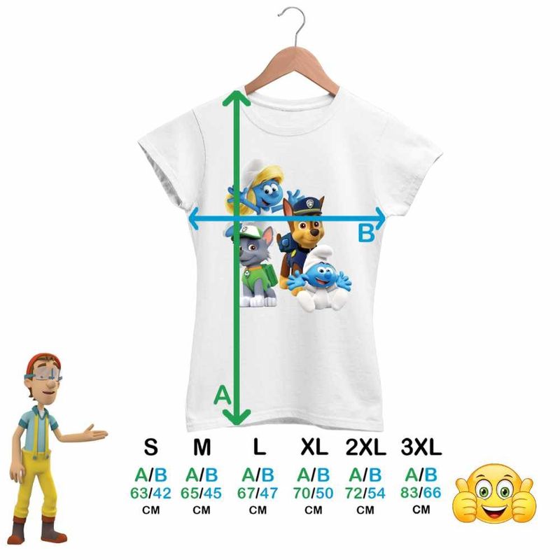 Fashion, accesorii si bijuterii - Femei - Imbracaminte femei - Tricouri si topuri femei - Tricou Femei Paw Patrol Strumfii Strumfita Baby Stumf, alb, marime S - Infinity.ro