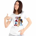 Fashion, accesorii si bijuterii - Femei - Imbracaminte femei - Tricouri si topuri femei - Tricou Femei Paw Patrol Bluey Blue Bingo Papa Strumf Sirena Coral, alb, marime S - Infinity.ro
