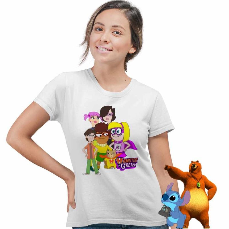 Fashion, accesorii si bijuterii - Femei - Imbracaminte femei - Tricouri si topuri femei - Tricou Femei Hamster Gretel Toata Echipa, alb, marime S - Infinity.ro