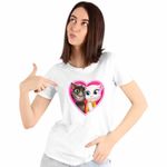 Fashion, accesorii si bijuterii - Femei - Imbracaminte femei - Tricouri si topuri femei - Tricou Femei My Talking Tom Angela Love Valentines Day, alb, marime L - Infinity.ro