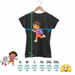 Fashion, accesorii si bijuterii - Femei - Imbracaminte femei - Tricouri si topuri femei - Tricou Femei Dora Exploratoarea Ghiozdan Harta Explorer, negru, marime 3XL - Infinity.ro
