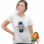 Fashion, accesorii si bijuterii - Femei - Imbracaminte femei - Tricouri si topuri femei - Tricou Femei Labubu Banchet Absolvire Graduate, alb, marime M - Infinity.ro