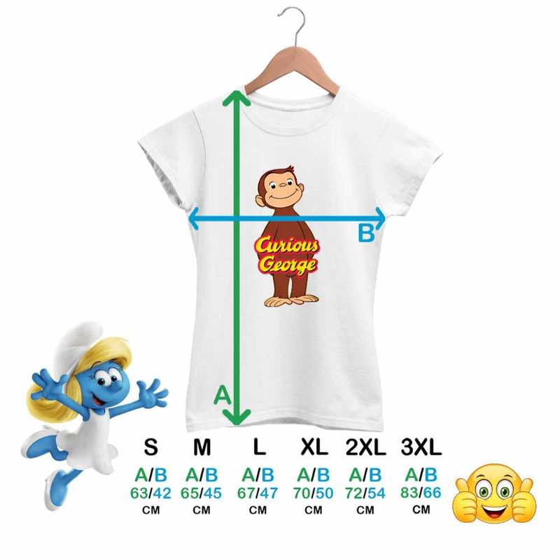 Fashion, accesorii si bijuterii - Femei - Imbracaminte femei - Tricouri si topuri femei - Tricou Femei Curiosul George Maimuta Zoo, alb, marime 3XL - Infinity.ro