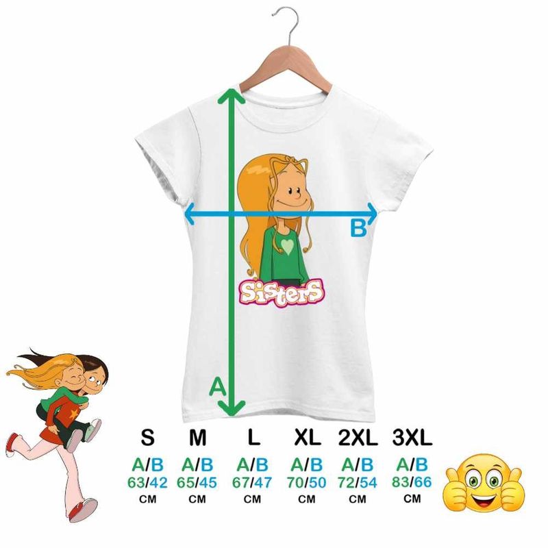 Fashion, accesorii si bijuterii - Femei - Imbracaminte femei - Tricouri si topuri femei - Tricou Femei Surorile Marine The Sisters Desene Animate, alb, marime L - Infinity.ro