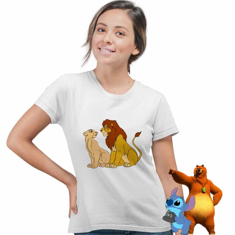 Fashion, accesorii si bijuterii - Femei - Imbracaminte femei - Tricouri si topuri femei - Tricou Femei Mufasa Sarabi Lion King, alb, marime XL - Infinity.ro