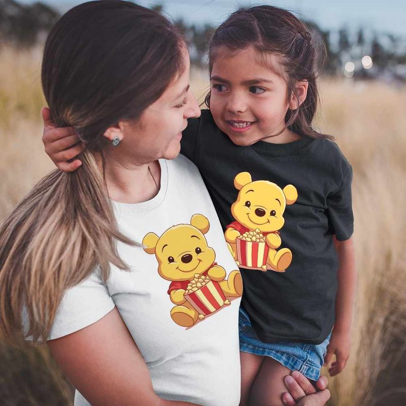 Fashion, accesorii si bijuterii - Femei - Imbracaminte femei - Tricouri si topuri femei - Tricou Femei Winnie the Pooh Popcorn, negru, marime M - Infinity.ro