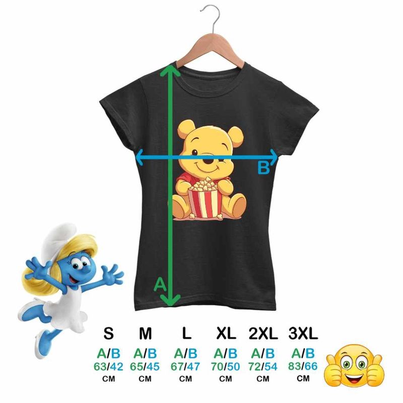 Fashion, accesorii si bijuterii - Femei - Imbracaminte femei - Tricouri si topuri femei - Tricou Femei Winnie the Pooh Popcorn, negru, marime M - Infinity.ro