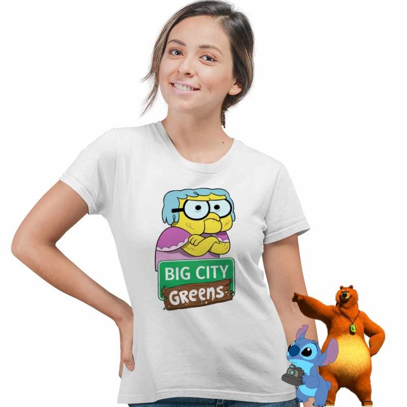 Fashion, accesorii si bijuterii - Femei - Imbracaminte femei - Tricouri si topuri femei - Tricou Femei Bunica Familia Green la Oras Big City, alb, marime S - Infinity.ro