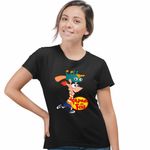 Fashion, accesorii si bijuterii - Femei - Imbracaminte femei - Tricouri si topuri femei - Tricou Femei Phineas si Ferb Dublat Perry Alearga, negru, marime 3XL - Infinity.ro