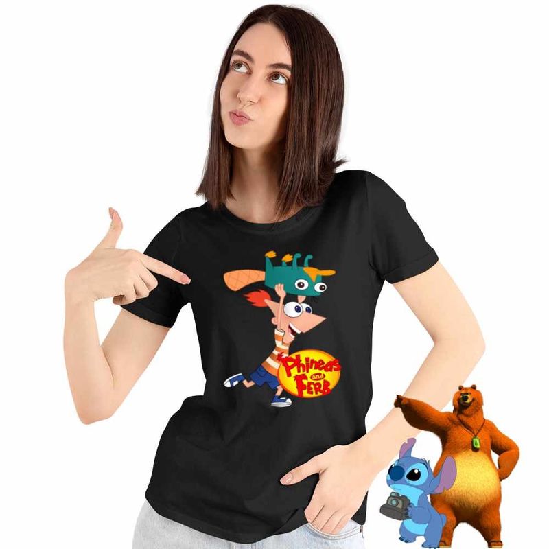 Fashion, accesorii si bijuterii - Femei - Imbracaminte femei - Tricouri si topuri femei - Tricou Femei Phineas si Ferb Dublat Perry Alearga, negru, marime 3XL - Infinity.ro