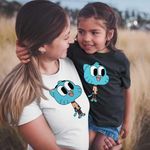 Fashion, accesorii si bijuterii - Femei - Imbracaminte femei - Tricouri si topuri femei - Tricou Femei Gumball Desene Animate, negru, marime S - Infinity.ro