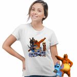 Fashion, accesorii si bijuterii - Femei - Imbracaminte femei - Tricouri si topuri femei - Tricou Femei Grizzy Lemingi Brainrot Tung Sahur Tralalero Wukong, alb, marime 2XL - Infinity.ro