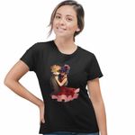 Fashion, accesorii si bijuterii - Femei - Imbracaminte femei - Tricouri si topuri femei - Tricou Femei Miraculos Marinette Adrien Dans, negru, marime XL - Infinity.ro