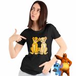 Fashion, accesorii si bijuterii - Femei - Imbracaminte femei - Tricouri si topuri femei - Tricou Femei Nala Simba Best Friends Lion King, negru, marime 2XL - Infinity.ro