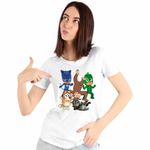 Fashion, accesorii si bijuterii - Femei - Imbracaminte femei - Tricouri si topuri femei - Tricou Femei Curiosul George Eroi Pijama Bingo Tom, alb, marime L - Infinity.ro