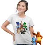 Fashion, accesorii si bijuterii - Femei - Imbracaminte femei - Tricouri si topuri femei - Tricou Femei Curiosul George Eroi Pijama Bingo Tom, alb, marime L - Infinity.ro
