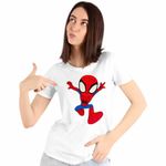 Fashion, accesorii si bijuterii - Femei - Imbracaminte femei - Tricouri si topuri femei - Tricou Femei Paienjenel Spidey Peter Parker, alb, marime L - Infinity.ro