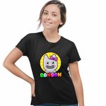Fashion, accesorii si bijuterii - Femei - Imbracaminte femei - Tricouri si topuri femei - Tricou Femei Banban Banbaleena Gradina, negru, marime L - Infinity.ro
