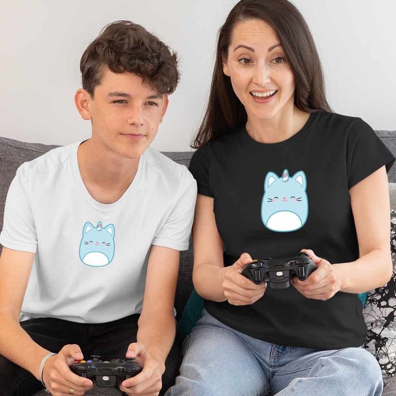 Fashion, accesorii si bijuterii - Femei - Imbracaminte femei - Tricouri si topuri femei - Tricou Femei Squishmallows Unicorn, alb, marime 2XL - Infinity.ro