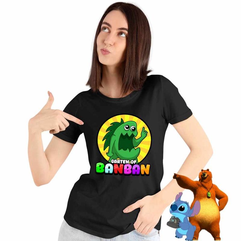 Fashion, accesorii si bijuterii - Femei - Imbracaminte femei - Tricouri si topuri femei - Tricou Femei Banban Stinky Joel Dinozaur, negru, marime L - Infinity.ro