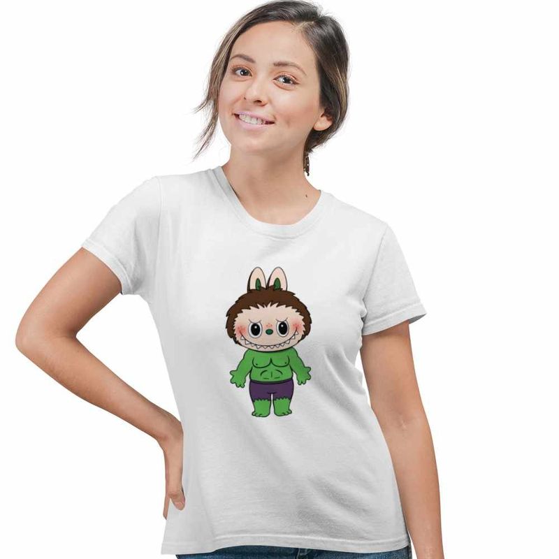 Fashion, accesorii si bijuterii - Femei - Imbracaminte femei - Tricouri si topuri femei - Tricou Femei Labubu Hulk Marvel, alb, marime XL - Infinity.ro