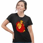 Fashion, accesorii si bijuterii - Femei - Imbracaminte femei - Tricouri si topuri femei - Tricou Femei Regele Leu Mufasa Simba, negru, marime M - Infinity.ro