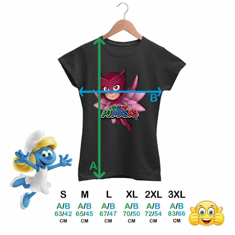Fashion, accesorii si bijuterii - Femei - Imbracaminte femei - Tricouri si topuri femei - Tricou Femei Pj Masks Owlette Eroi Pijamale, negru, marime L - Infinity.ro