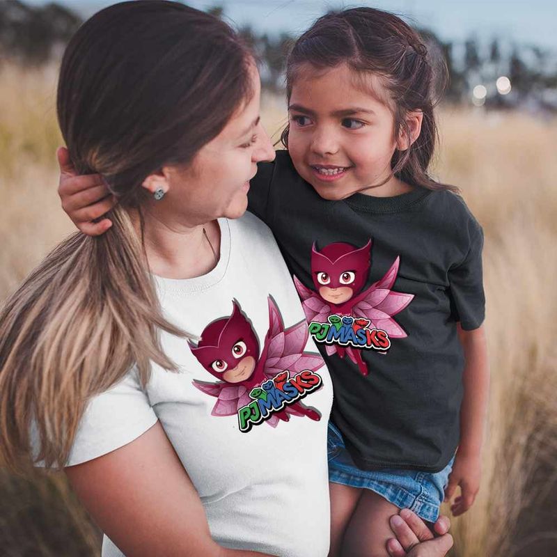 Fashion, accesorii si bijuterii - Femei - Imbracaminte femei - Tricouri si topuri femei - Tricou Femei Pj Masks Owlette Eroi Pijamale, negru, marime L - Infinity.ro