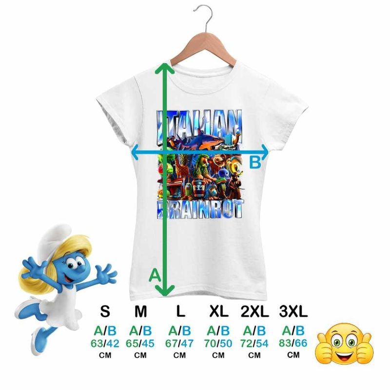 Fashion, accesorii si bijuterii - Femei - Imbracaminte femei - Tricouri si topuri femei - Tricou Femei Italian Retro Meme Shark Brainrot Italia, alb, marime L - Infinity.ro