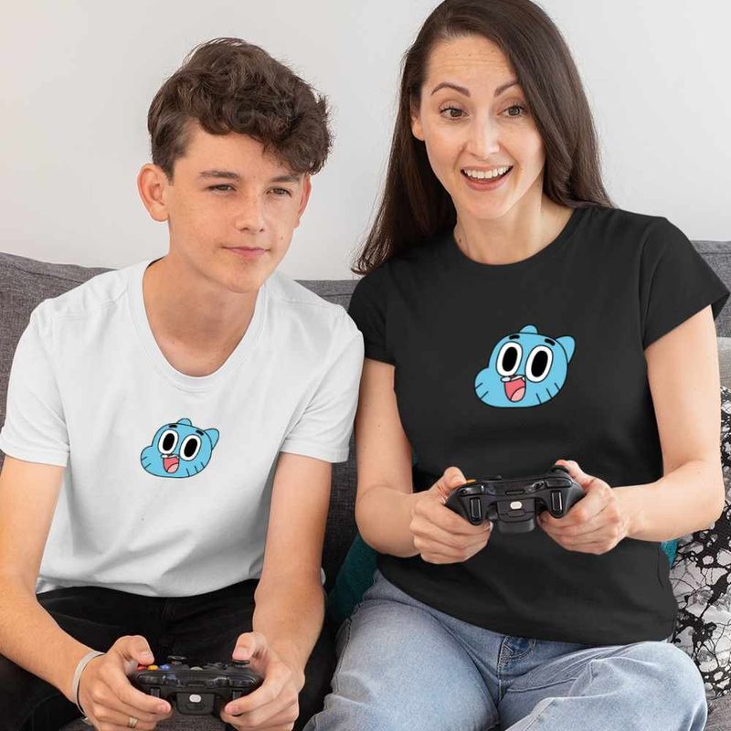 Fashion, accesorii si bijuterii - Femei - Imbracaminte femei - Tricouri si topuri femei - Tricou Femei Gumball Desene Faine, alb, marime L - Infinity.ro