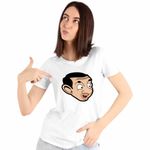 Fashion, accesorii si bijuterii - Femei - Imbracaminte femei - Tricouri si topuri femei - Tricou Femei Mr Bean Comic Cartoon, alb, marime 2XL - Infinity.ro