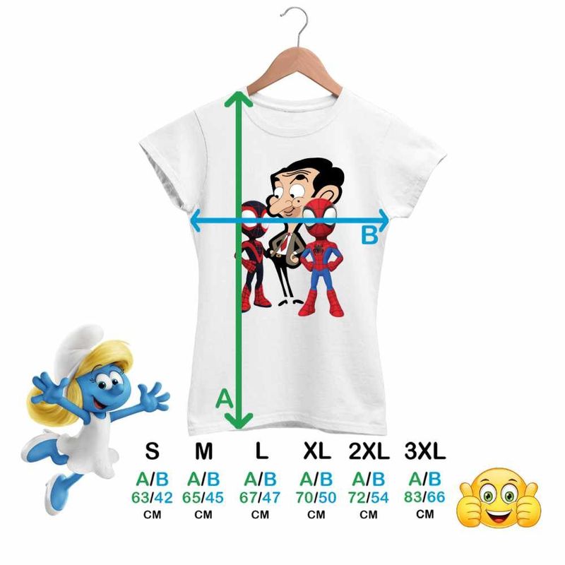 Fashion, accesorii si bijuterii - Femei - Imbracaminte femei - Tricouri si topuri femei - Tricou Femei Mr Bean Paienjenel Spiderman, alb, marime 2XL - Infinity.ro