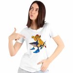Fashion, accesorii si bijuterii - Femei - Imbracaminte femei - Tricouri si topuri femei - Tricou Femei Kion Garda Felina Tralalero Tralala Tiktok Meme, alb, marime M - Infinity.ro