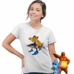 Fashion, accesorii si bijuterii - Femei - Imbracaminte femei - Tricouri si topuri femei - Tricou Femei Kion Garda Felina Tralalero Tralala Tiktok Meme, alb, marime M - Infinity.ro